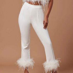 Fashion nova Anya feathered pant